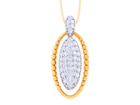 3D Printable Cad jewelry design of Lady diamond Pendant 3D मॉडल