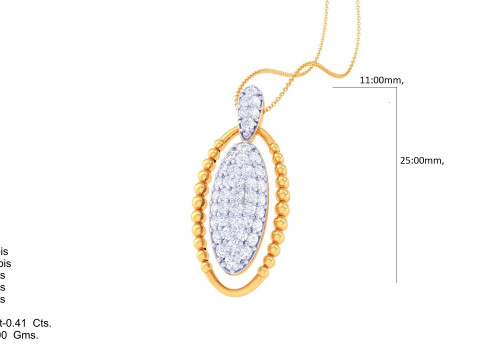 3D Printable Cad jewelry design of Lady diamond Pendant 3D 모델