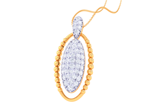 3D Printable Cad jewelry design of Lady diamond Pendant 3D 모델