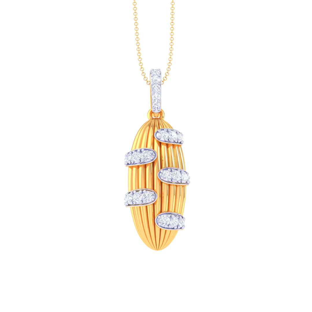 3D Printable Cad jewelry design of Lady diamond Pendant 3D Model .c4d .max .obj .3ds .fbx .stl .blend 