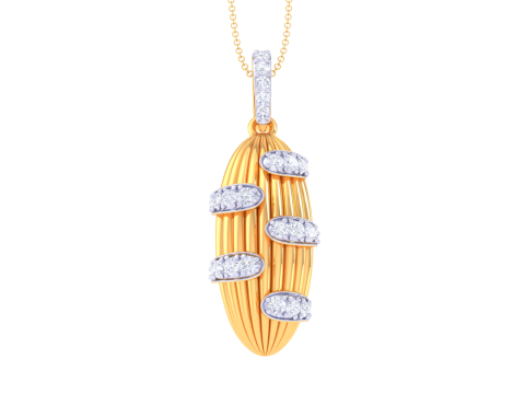 3D Printable Cad jewelry design of Lady diamond Pendant 3D 模型