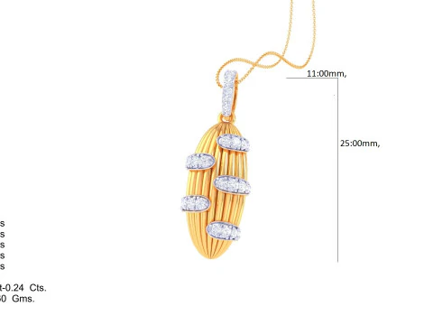 3D Printable Cad jewelry design of Lady diamond Pendant 3D Model