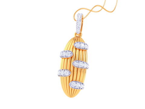 3D Printable Cad jewelry design of Lady diamond Pendant 3D Модель