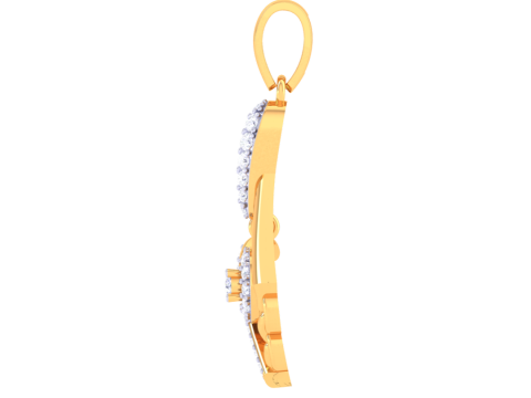 3D Printable Cad jewelry design of Lady diamond Pendant Modelo 3D