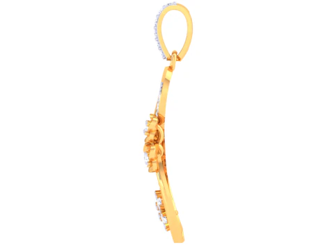 3D Printable Cad jewelry design of Lady diamond Pendant 3D Model