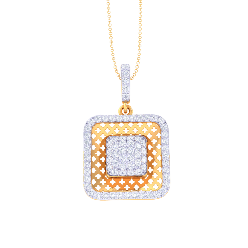 3D Printable Cad jewelry design of Lady diamond Pendant Modelo 3D .c4d .max .obj .3ds .fbx .stl .blend