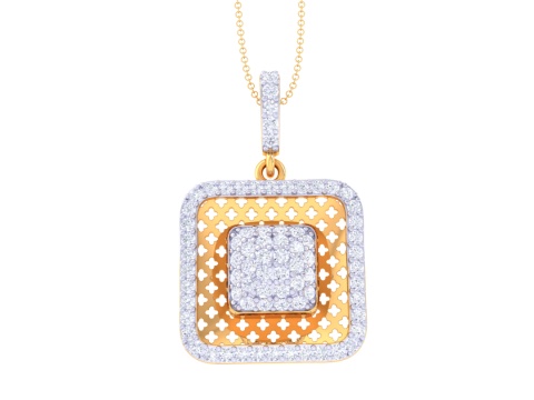 3D Printable Cad jewelry design of Lady diamond Pendant 3D मॉडल