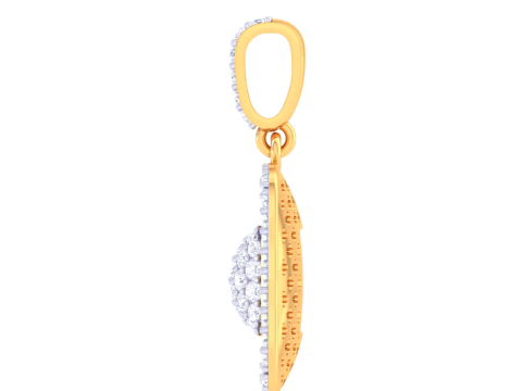3D Printable Cad jewelry design of Lady diamond Pendant Modelo 3D