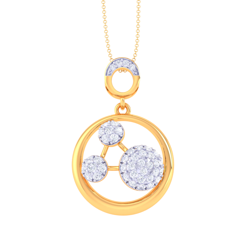 3D Printable Cad jewelry design of Lady diamond Pendant Modelo 3D .c4d .max .obj .3ds .fbx .stl .blend