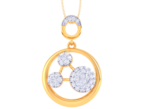 3D Printable Cad jewelry design of Lady diamond Pendant 3D मॉडल