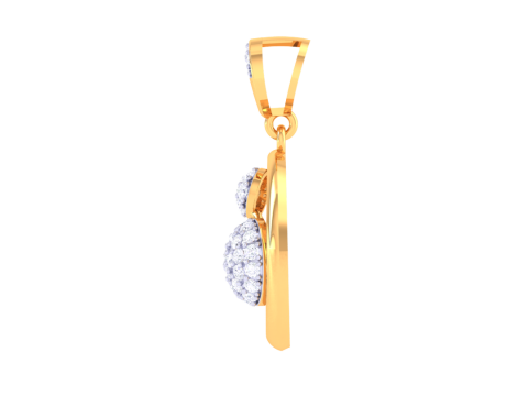 3D Printable Cad jewelry design of Lady diamond Pendant Modelo 3D