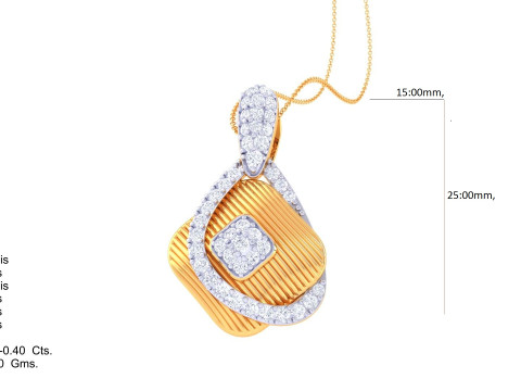3D Printable Cad jewelry design of Lady diamond Pendant 3D 모델