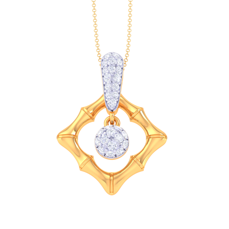 3D Printable Cad jewelry design of Lady diamond Pendant Modelo 3D .c4d .max .obj .3ds .fbx .stl .blend