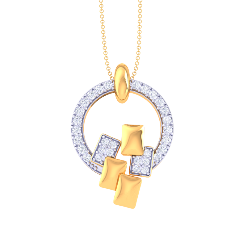 3D Printable Cad jewelry design of Lady diamond Pendant Modèle 3D .c4d .max .obj .3ds .fbx .stl .blend