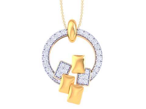 3D Printable Cad jewelry design of Lady diamond Pendant 3D Модель