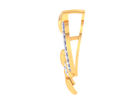 3D Printable Cad jewelry design of Lady diamond Pendant Modèle 3D