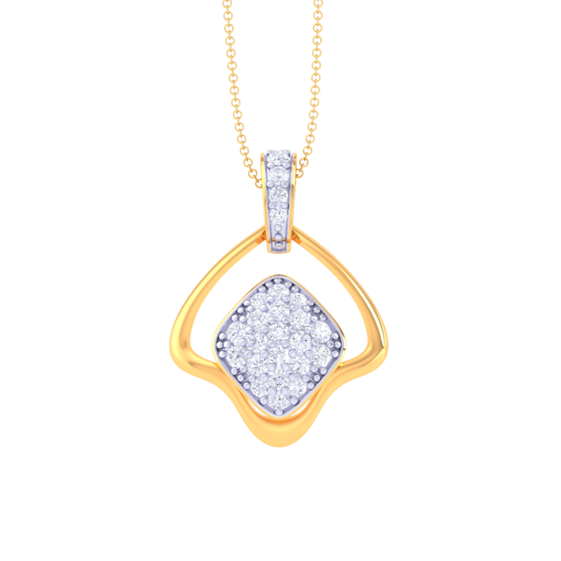 3D Printable Cad jewelry design of Lady diamond Pendant Model 3D .c4d .max .obj .3ds .fbx .stl .blend