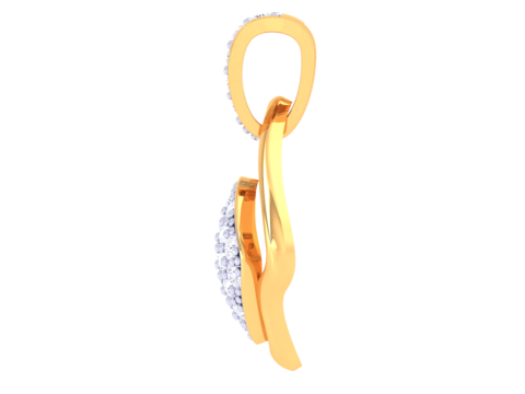3D Printable Cad jewelry design of Lady diamond Pendant Model 3D