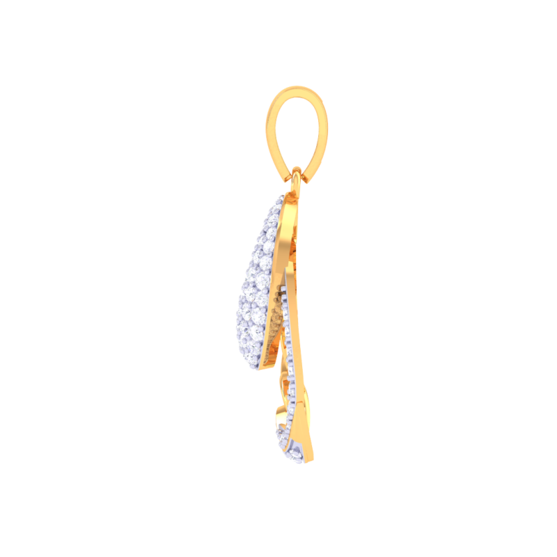 3D Printable Cad jewelry design of Lady diamond Pendant 3D Model .c4d .max .obj .3ds .fbx .stl .blend