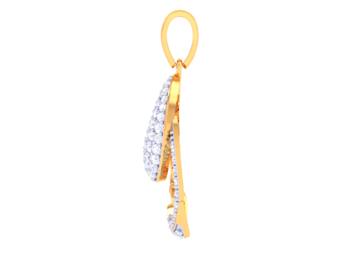 3D Printable Cad jewelry design of Lady diamond Pendant 3D-Modell