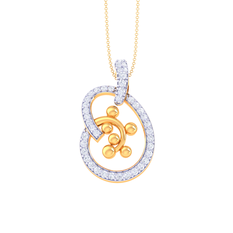 3D Printable Cad jewelry design of Lady diamond Pendant Model 3D .c4d .max .obj .3ds .fbx .stl .blend 