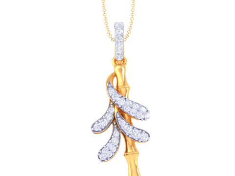 3D Printable Cad jewelry design of Lady diamond Pendant 3D मॉडल