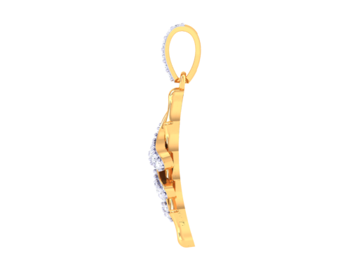 3D Printable Cad jewelry design of Lady diamond Pendant Modelo 3D