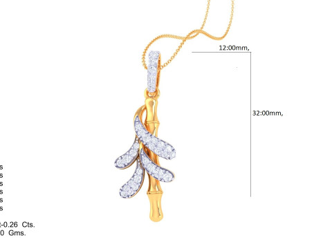 3D Printable Cad jewelry design of Lady diamond Pendant Modelo 3D