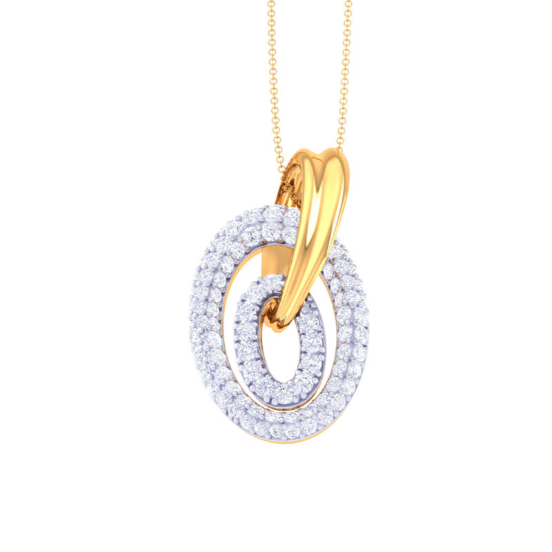 3D Printable Cad jewelry design of Lady diamond Pendant Modèle 3D .c4d .max .obj .3ds .fbx .stl .blend