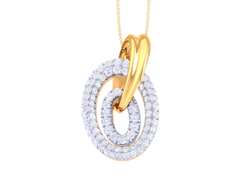 3D Printable Cad jewelry design of Lady diamond Pendant 3D मॉडल