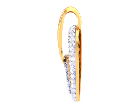 3D Printable Cad jewelry design of Lady diamond Pendant 3D Model