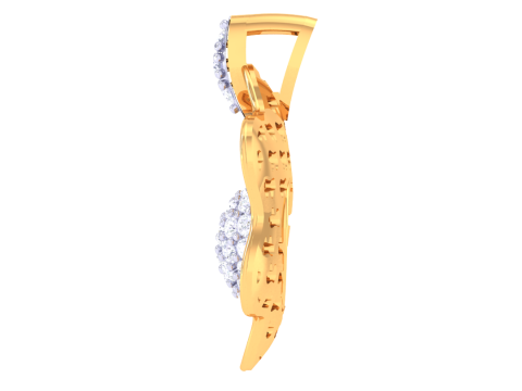 3D Printable Cad jewelry design of Lady diamond Pendant Modello 3D