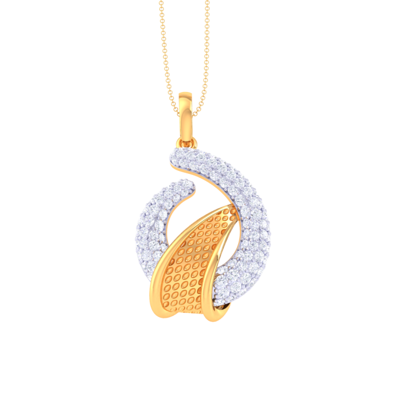 3D Printable Cad jewelry design of Lady diamond Pendant 3D 모델 .c4d .max .obj .3ds .fbx .stl .blend