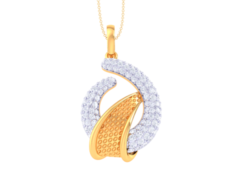3D Printable Cad jewelry design of Lady diamond Pendant 3D मॉडल