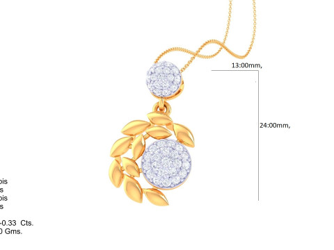 3D Printable Cad jewelry design of Lady diamond Pendant Model 3D