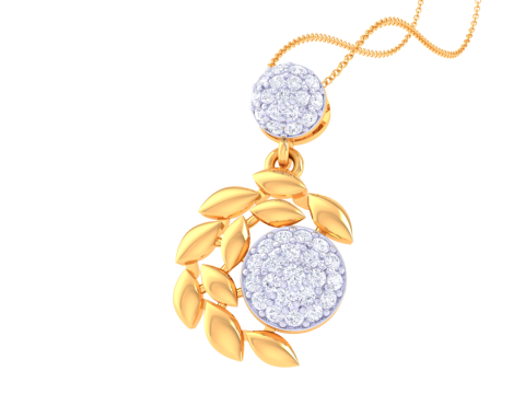 3D Printable Cad jewelry design of Lady diamond Pendant Model 3D