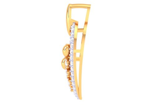 3D Printable Cad jewelry design of Lady diamond Pendant 3D 모델