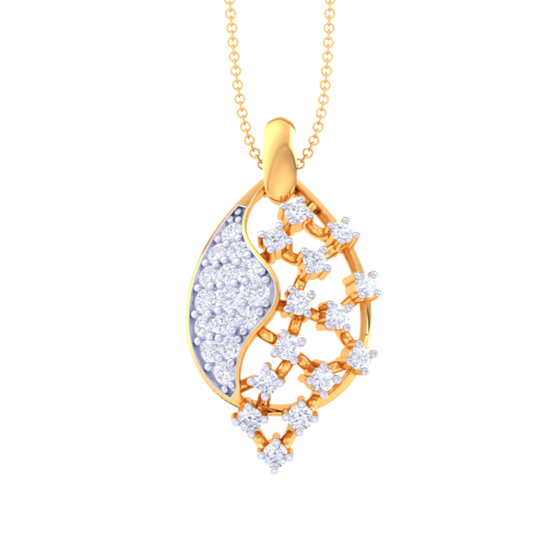 3D Printable Cad jewelry design of Lady diamond Pendant 3D Modell .c4d .max .obj .3ds .fbx .stl .blend