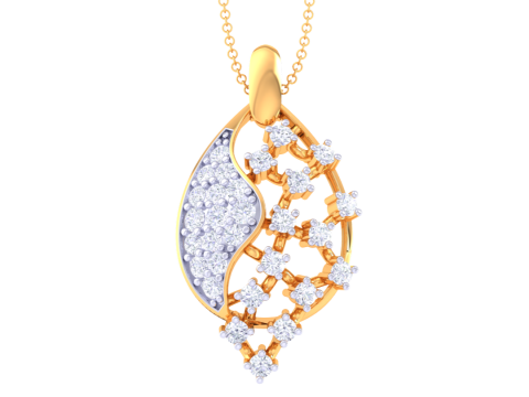 3D Printable Cad jewelry design of Lady diamond Pendant 3D मॉडल