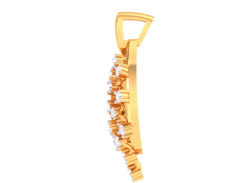 3D Printable Cad jewelry design of Lady diamond Pendant 3D Modell