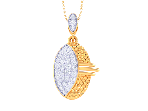 3D Printable Cad jewelry design of Lady diamond Pendant Modelo 3D
