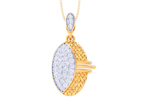 Design de joias Cad imprim&iacute;vel em 3D de pingente de diamante Lady Modelo 3D