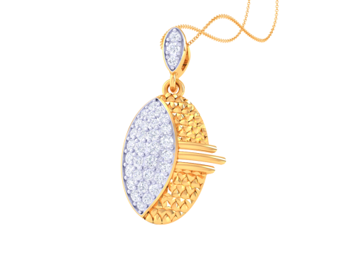 3D Printable Cad jewelry design of Lady diamond Pendant 3D Модель