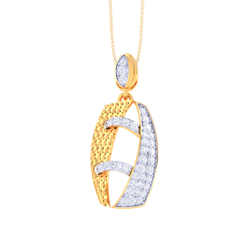 3D Printable Cad jewelry design of Lady diamond Pendant Modèle 3D .c4d .max .obj .3ds .fbx .stl .blend