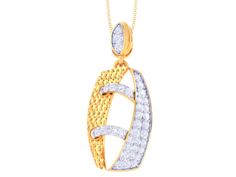 3D Printable Cad jewelry design of Lady diamond Pendant 3D मॉडल