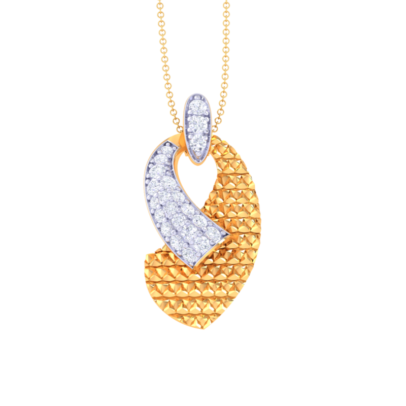 3D Printable Cad jewelry design of Lady diamond Pendant 3D Model .c4d .max .obj .3ds .fbx .stl .blend