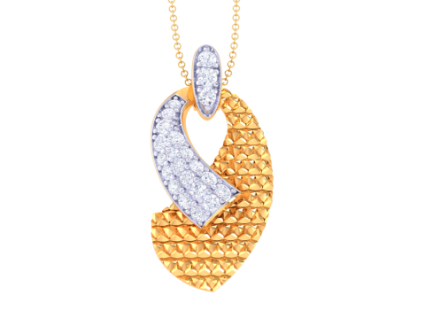 3D Printable Cad jewelry design of Lady diamond Pendant 3D मॉडल
