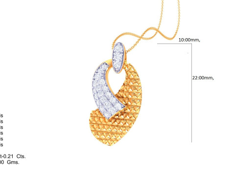 3D Printable Cad jewelry design of Lady diamond Pendant 3D Model