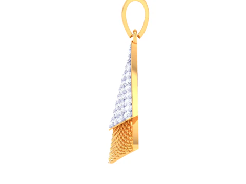 3D Printable Cad jewelry design of Lady diamond Pendant 3D Model