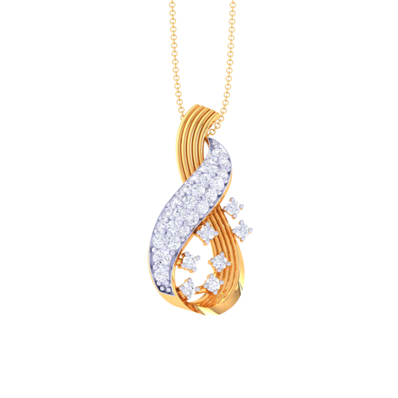 3D Printable Cad jewelry design of Lady diamond Pendant Modelo 3D .c4d .max .obj .3ds .fbx .stl .blend
